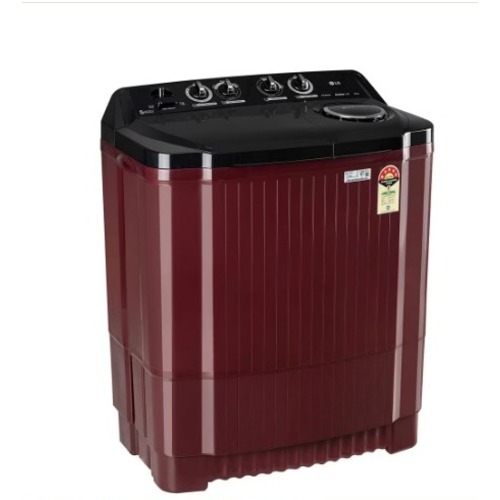 LG 8.5KG 5 Star Semi Automatic Top Load Washing Machine Roller Jet Pulsator + Soak(P8535SDAZ.ABGQEIL)Burgundy